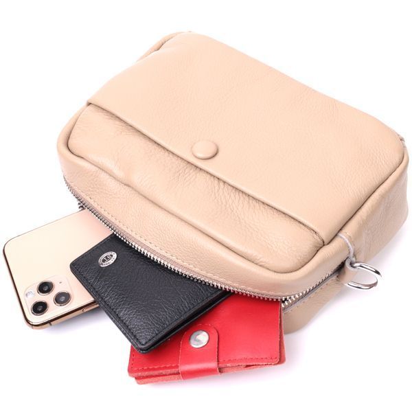 Сумка для жінок з натуральної м'якої шкіри Vintage 22437 Бежева 22437 фото