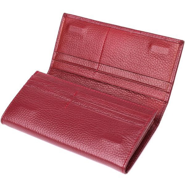 Практичный вертикальный кошелек из натуральной кожи ST Leather 23085 Бордовый 23085 фото