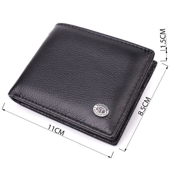 Отличный зажим из натуральной кожи ST Leather 22475 Черный 22475 фото