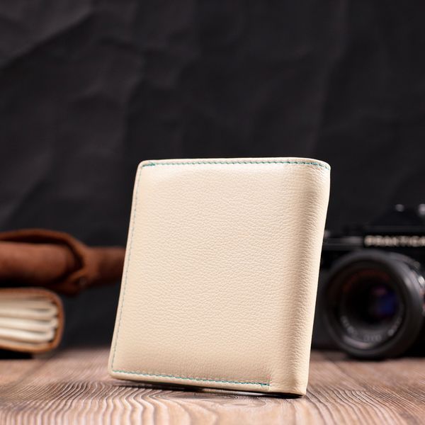 Красивий жіночий гаманець середнього розміру з натуральної шкіри ST Leather 19499 Білий 19499 фото
