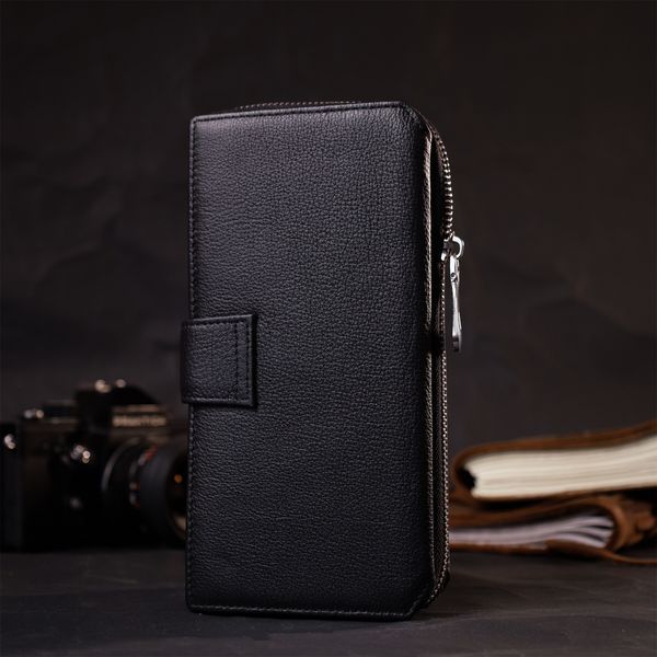 Гаманець клатч унісекс з натуральної шкіри для карток та купюр ST Leather 19432 Чорний 19432 фото