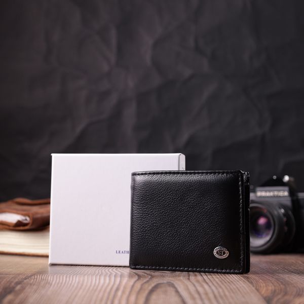 Отличный зажим из натуральной кожи ST Leather 22475 Черный 22475 фото