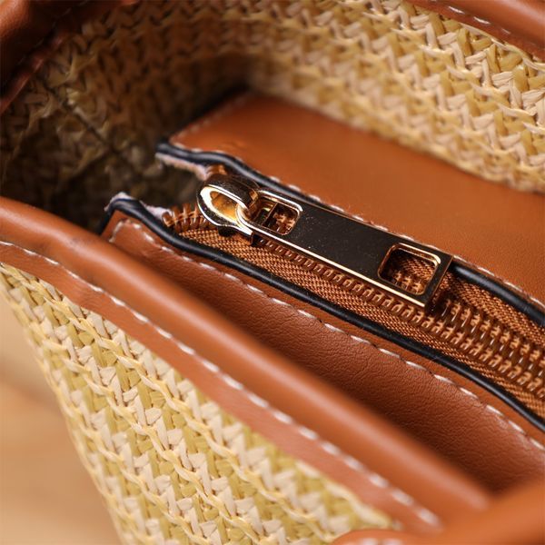 Містка жіноча сумка на літо з якісного текстилю Vintage sale_15137 Коричневий sale_15137 фото