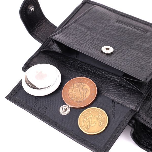 Гаманець чоловічий середнього розміру з натуральної шкіри ST Leather 22473 Чорний 22473 фото