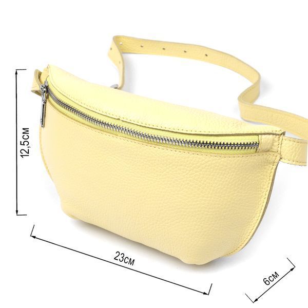 Женская бананка из натуральной кожи Shvigel 16378 Желтый 16378 фото
