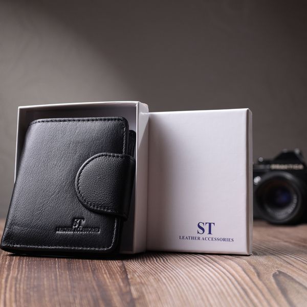 Вертикальний гаманець для жінок із натуральної шкіри ST Leather 22701 Чорний 22701 фото