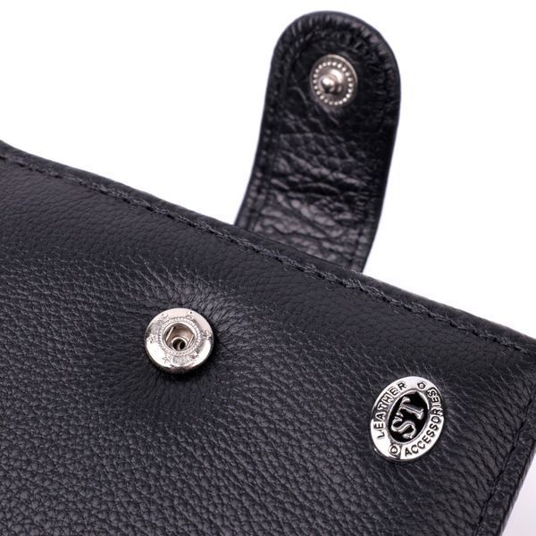 Чоловічий горизонтальний гаманець із натуральної шкіри ST Leather 22466 Чорний 22466 фото