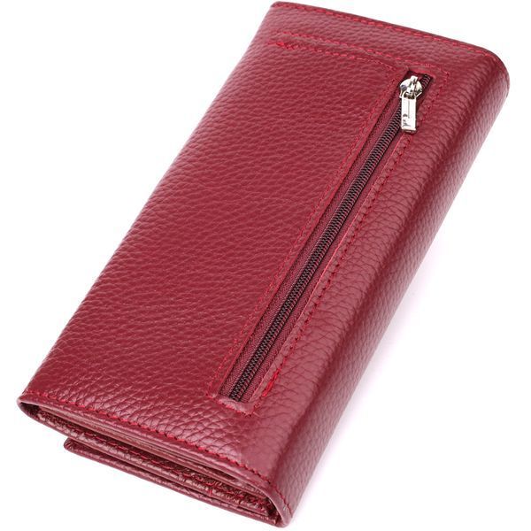 Практичный вертикальный кошелек из натуральной кожи ST Leather 23085 Бордовый 23085 фото