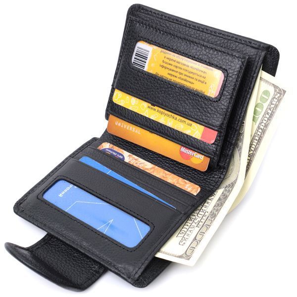 Вертикальний гаманець для жінок із натуральної шкіри ST Leather 22701 Чорний 22701 фото
