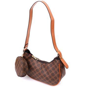 Жіноча сумка у формі півмісяця з екошкіри Vintage sale_15145 Коричневий sale_15145 фото