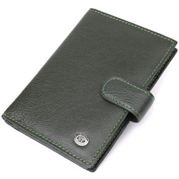 Оригинальная обложка на документы унисекс из натуральной кожи ST Leather 23119 Зеленый 23119 фото