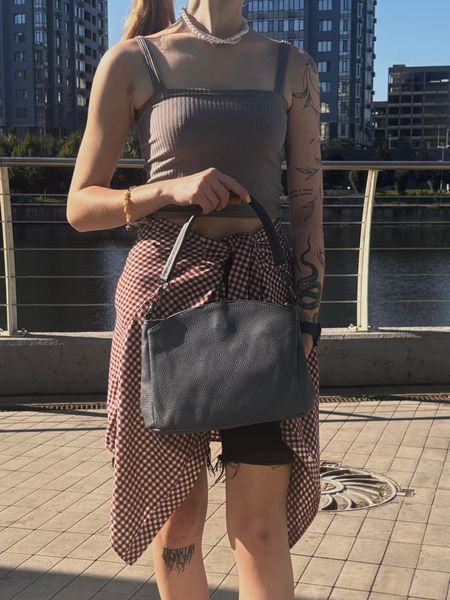 Сумка на плече з натуральної шкіри Vintage 23009 Синій 23009 фото