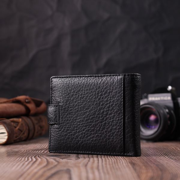 Мужской бумажник удобного размера из натуральной кожи ST Leather 22471 Черный 22471 фото