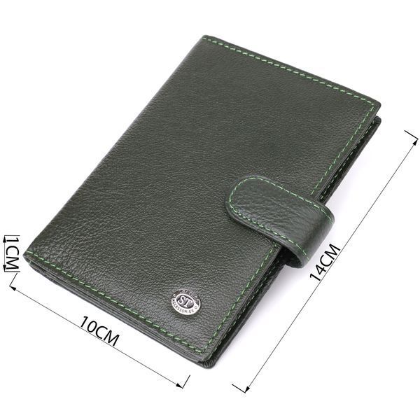 Оригинальная обложка на документы унисекс из натуральной кожи ST Leather 23119 Зеленый 23119 фото