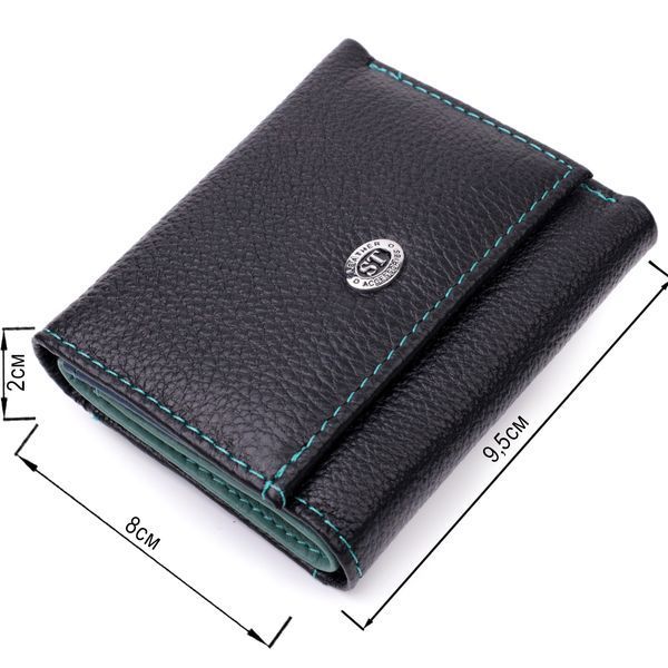 Женский небольшой кошелек из натуральной кожи ST Leather 19504 Черный 19504 фото
