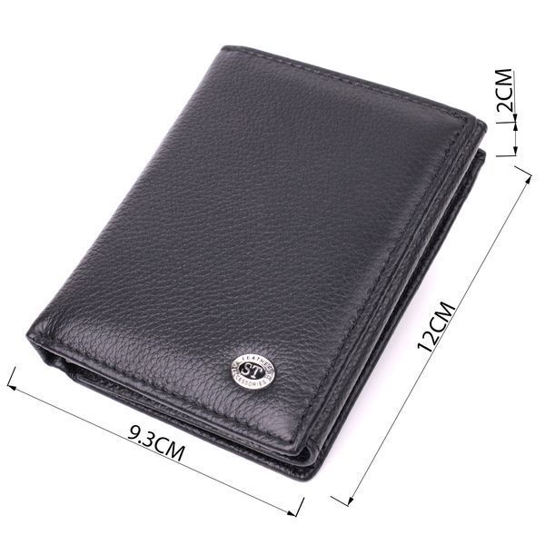 Гаманець вертикального формату з натуральної шкіри ST Leather 22474 Чорний 22474 фото