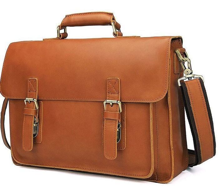 Кожаный портфель матовый Vintage 14937 Рыжий 14937 фото