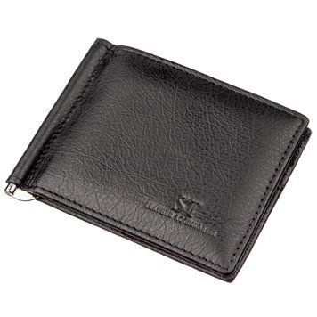 Чоловічий затискач для грошей на магніті ST Leather 18945 Чорний 18945 фото