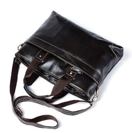 Сумка под ноутбук из гладкой кожи Vintage 14890 Коричневая 14890 фото