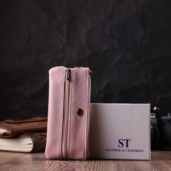 Стильна ключниця ніжного кольору із натуральної шкіри ST Leather 22510 Рожевий 22510 фото