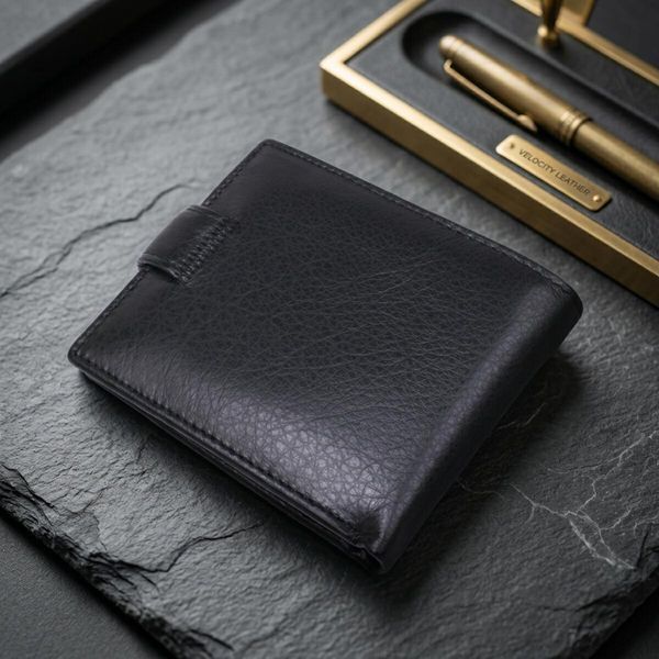 Чоловічий шкіряний купюрник для карток купюр та монет ST Leather 18308 Чорний 18308 фото