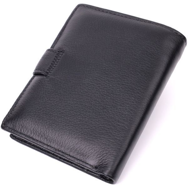 Солидный мужской бумажник вертикального формата из натуральной кожи ST Leather 22462 Черный 22462 фото