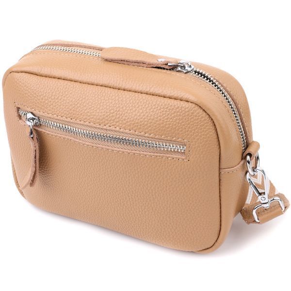 Жіноча сумка крос-боді з натуральної шкіри Vintage sale_15139 Бежевий sale_15139 фото