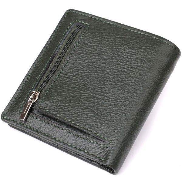 Жіночий гаманець на магніті з натуральної шкіри ST Leather 23093 Зелений 23093 фото