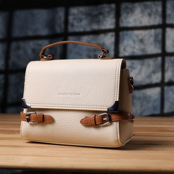 Елегантна жіноча сумка з екошкіри Vintage sale_15146 Бежевий sale_15146 фото