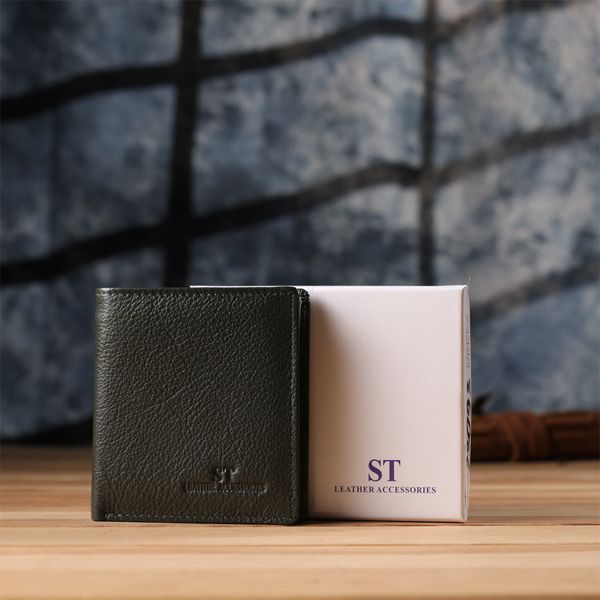 Жіночий гаманець на магніті з натуральної шкіри ST Leather 23093 Зелений 23093 фото