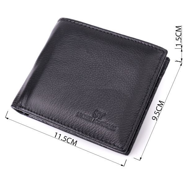 Шкіряне чоловіче портмоне із затискачем ST Leather 22481 Чорний 22481 фото