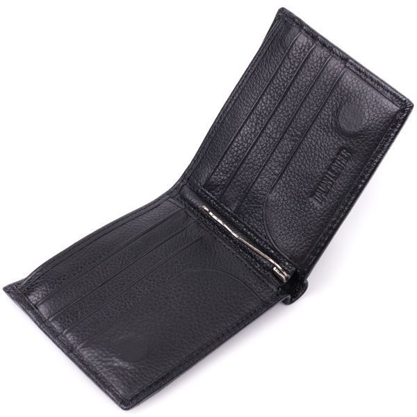 Шкіряне чоловіче портмоне із затискачем ST Leather 22481 Чорний 22481 фото