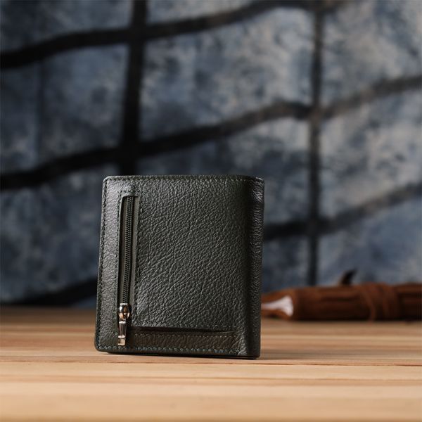 Жіночий гаманець на магніті з натуральної шкіри ST Leather 23093 Зелений 23093 фото