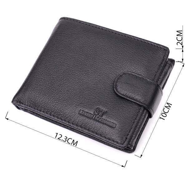 Интересный бумажник с блоком под документы из натуральной кожи ST Leather 22480 Черный 22480 фото