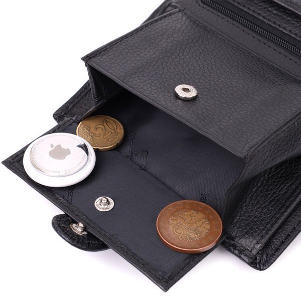 Солидный мужской бумажник вертикального формата из натуральной кожи ST Leather 22462 Черный 22462 фото