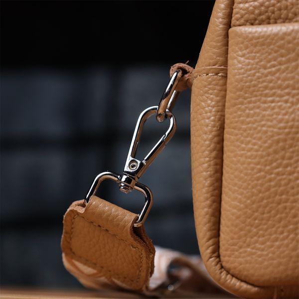 Жіноча сумка крос-боді з натуральної шкіри Vintage sale_15139 Бежевий sale_15139 фото