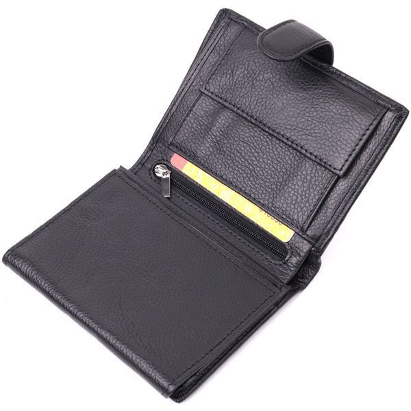 Солидный мужской бумажник вертикального формата из натуральной кожи ST Leather 22462 Черный 22462 фото