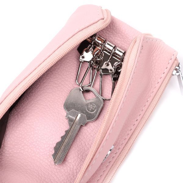 Стильна ключниця ніжного кольору із натуральної шкіри ST Leather 22510 Рожевий 22510 фото