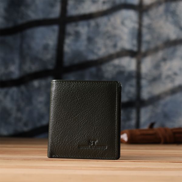 Жіночий гаманець на магніті з натуральної шкіри ST Leather 23093 Зелений 23093 фото
