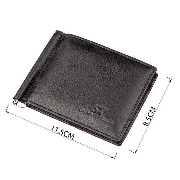 Чоловічий затискач для грошей на магніті ST Leather 18945 Чорний 18945 фото