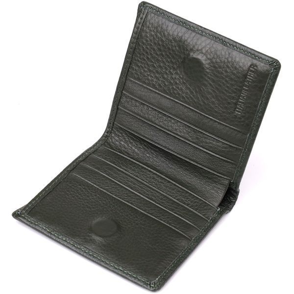 Жіночий гаманець на магніті з натуральної шкіри ST Leather 23093 Зелений 23093 фото