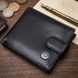 Чоловічий шкіряний купюрник для карток купюр та монет ST Leather 18308 Чорний 18308 фото 1