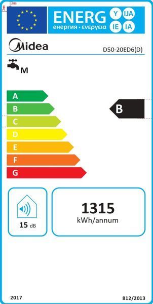 Водонагрівач MIDEA PRIME Wi-Fi D50-20ED6 (D) 000003981 фото