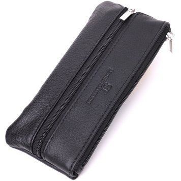 Вместительная кожаная ключница на молнии ST Leather 22556 Черный 22556 фото