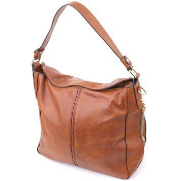 Жіноча сумка великого розміру з екошкіри Vintage sale_15140 Коричневий sale_15140 фото