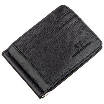 Чоловічий зажим з кишенями для карток ST Leather 18940 Чорний 18940 фото
