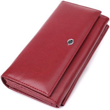 Жіночий гаманець з кишенею для телефону з натуральної шкіри ST Leather 23069 Бордовий 23069 фото