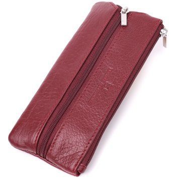 Кожаная ключница на молнии ST Leather 22558 Бордовый 22558 фото