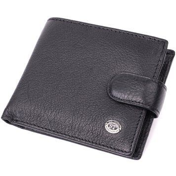 Чоловічий гаманець середнього розміру з натуральної шкіри ST Leather 22484 Чорний 22484 фото