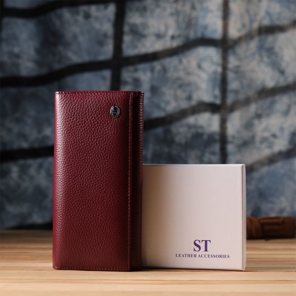 Практичний гаманець для жінок із натуральної шкіри ST Leather 23098 Бордовий 23098 фото